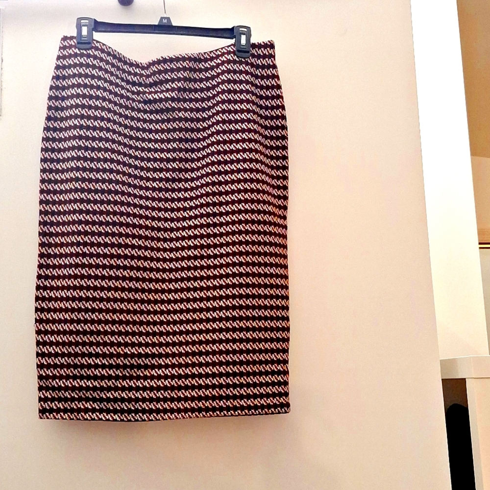 Jules & Leopold Red Black White M Pencil Skirt Stretch